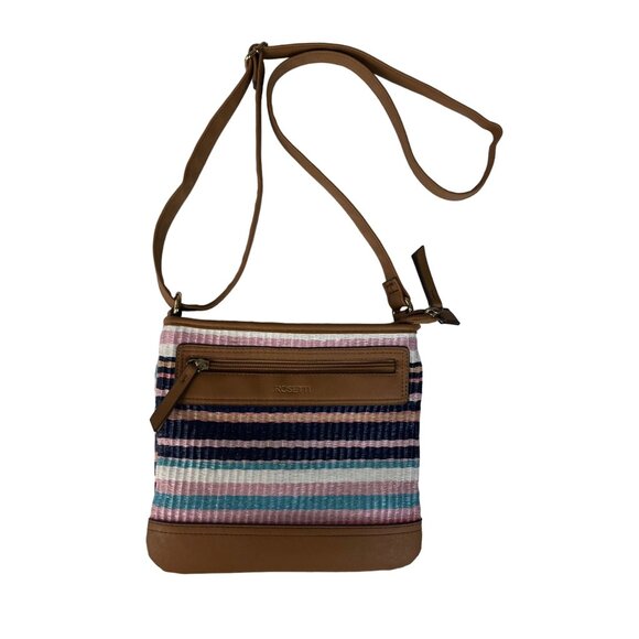 Rosetti Womens Crossbody Bag Striped Pattern  Adjustable Strap - Picture 1 of 11